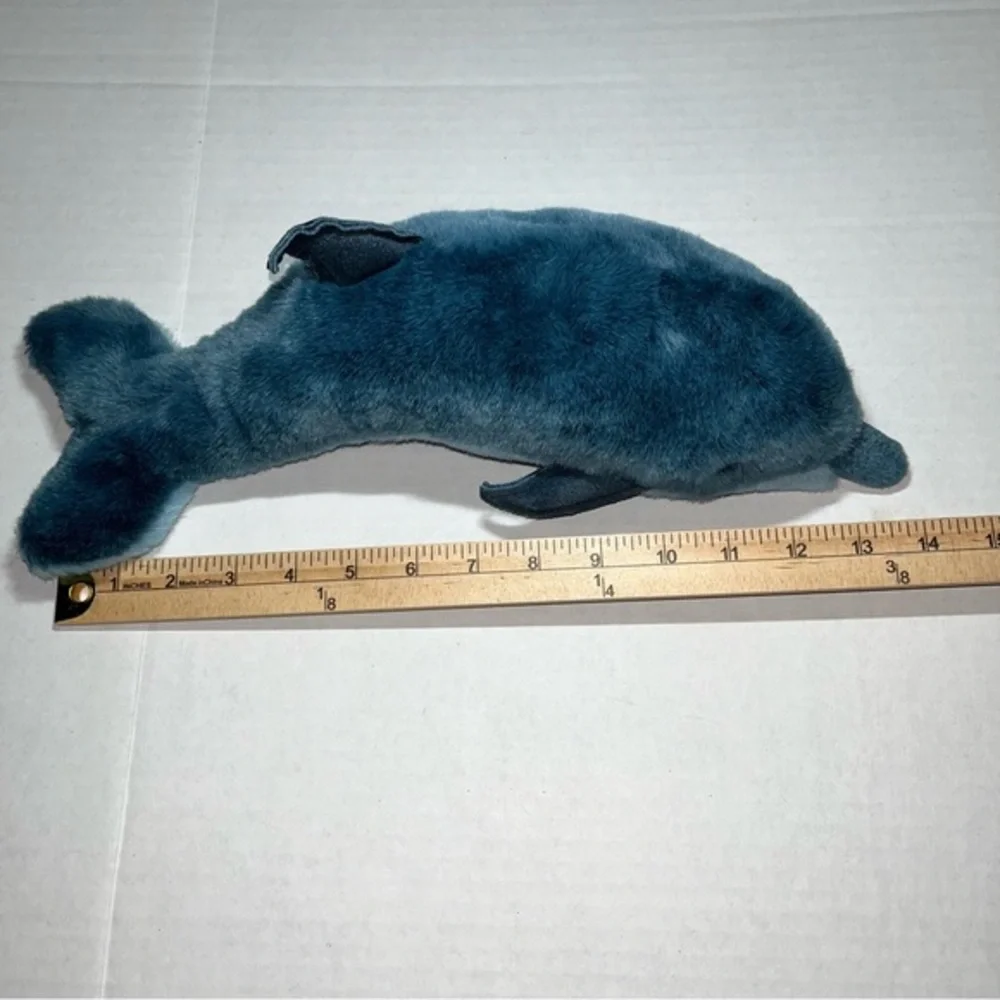 Gund 1986 Vintage‎ Blue Bottle Nosed Dolphin Stuffed Plush Stuffed Animal